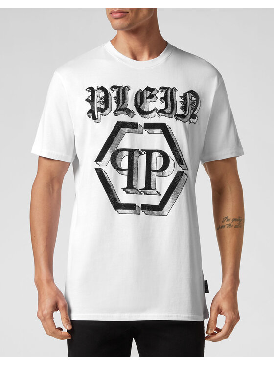 PHILIPP PLEIN PHILIPP PLEIN Tričko 1195 Biela Regular Fit