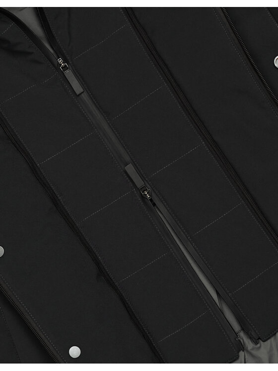 Borgio Borgio Płaszcz nizza Czarny Slim Fit