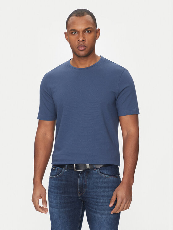 BOSS BOSS Tričko Tiburt 240 50452680 Modrá Regular Fit