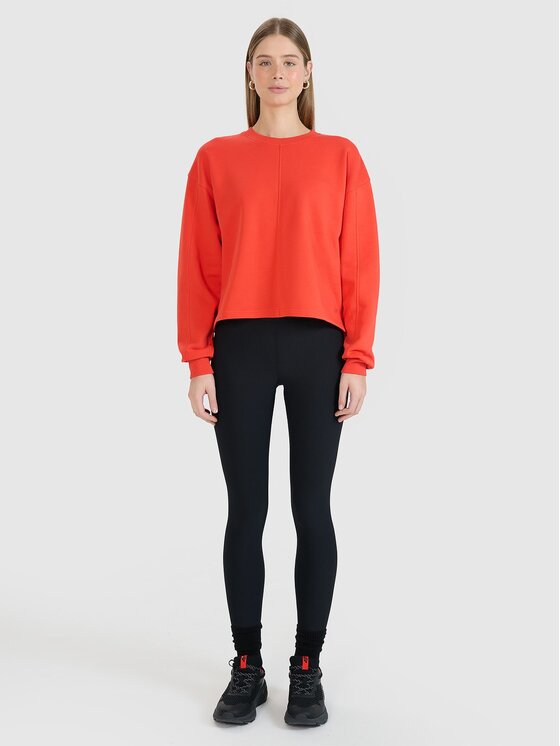 4F 4F Bluza 4FWSS25TSWSF1543-62S Czerwony Oversize