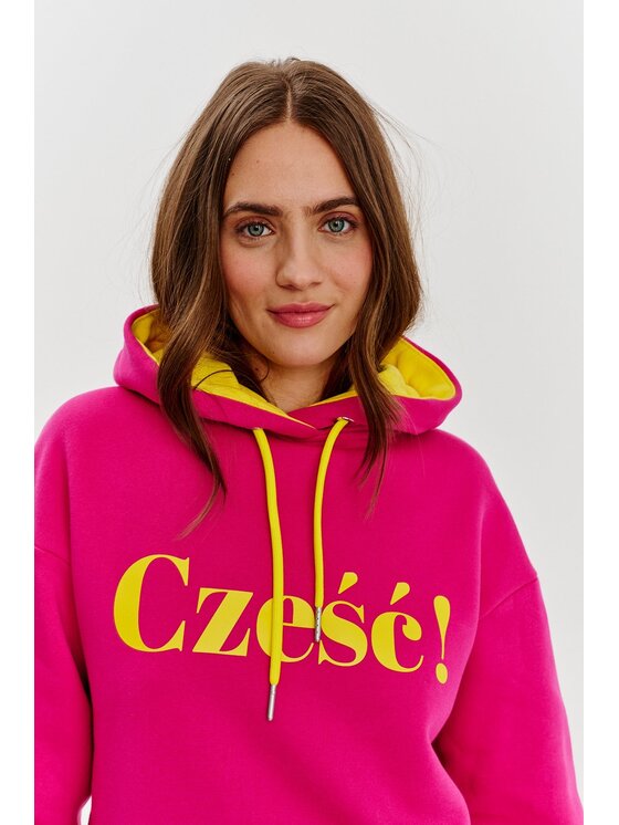 NAOKO NAOKO Mikina Cześć i Pa! Ružová Regular Fit