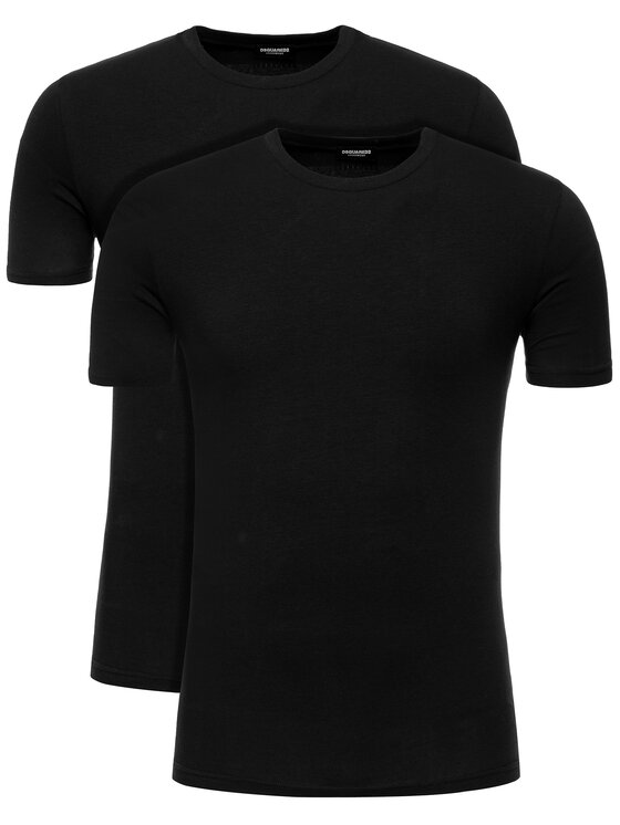 Dsquared2 Underwear Dsquared2 Underwear Комплект тениски DCX200030.20013 Черен Regular Fit