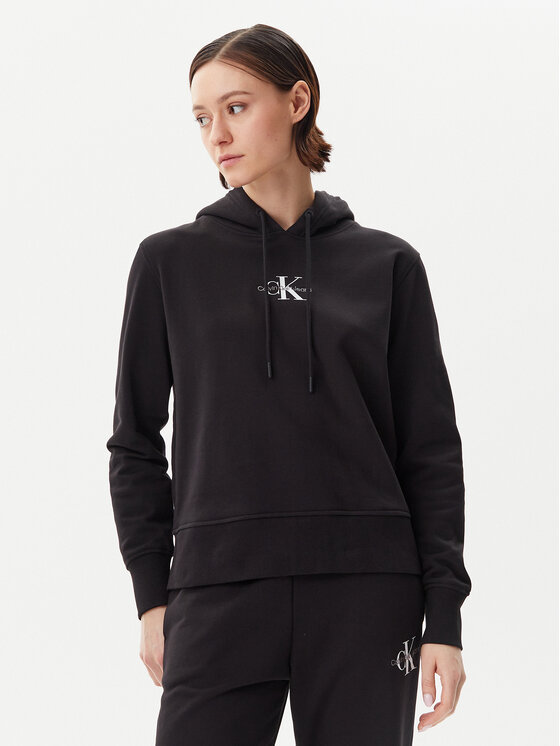 Női Pulóver Calvin Klein Jeans, Méret: XL, Fekete, Monologo J20J225358