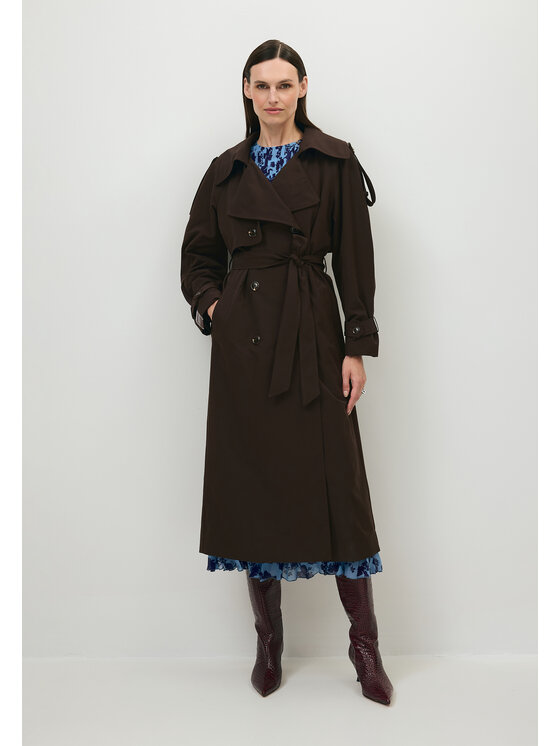BIZUU BIZUU Trenčkot RACHELLA OVERSIZED TRENCH COAT Hnědá Standard Fit