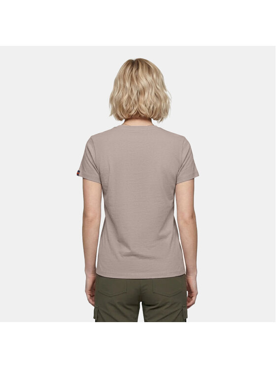 Alpinus Alpinus T-Shirt Dirna Beżowy Regular Fit