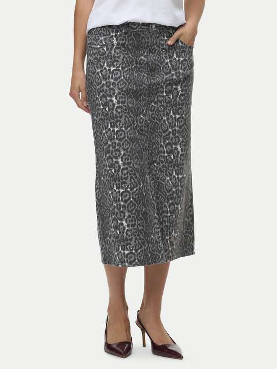 Vero Moda Vero Moda Farmer szoknya Veri 10336316 Szürke Regular Fit