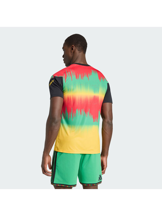 adidas adidas Koszulka techniczna Jamaica 26 x Bob Marley Home Pre Match Jersey Żółty Slim Fit
