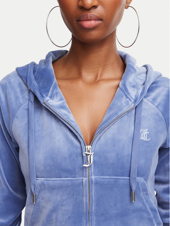Juicy Couture Juicy Couture Суитшърт Madison  JCWAS225306 Син Slim Fit