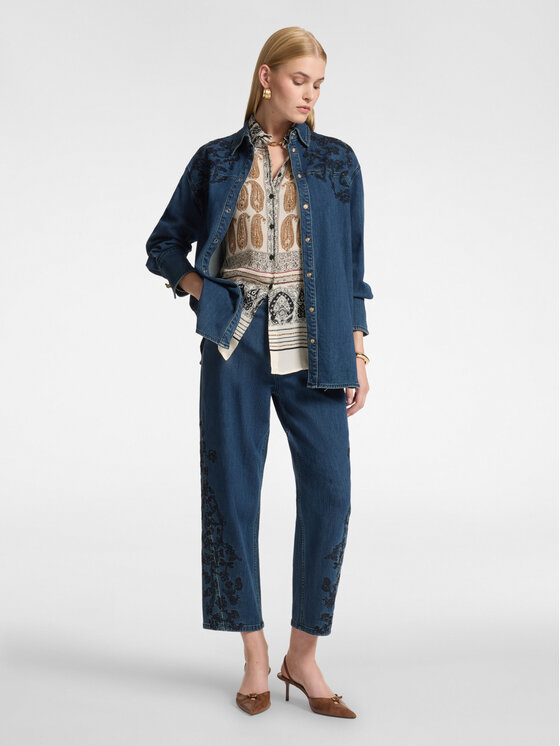 Elena Mirò Elena Mirò Camicia 5403P000342N024 Blu Over Fit