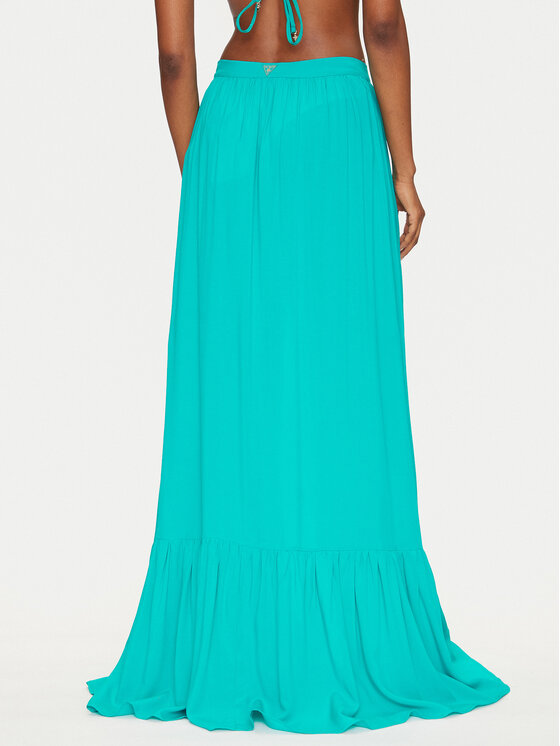 Guess Guess Φούστα maxi E5GD05 WH3X2 Τυρκουάζ Regular Fit