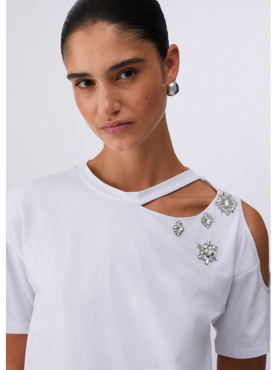 Liu Jo Liu Jo T-shirt CA6160JS08811111 Bianco Regular Fit