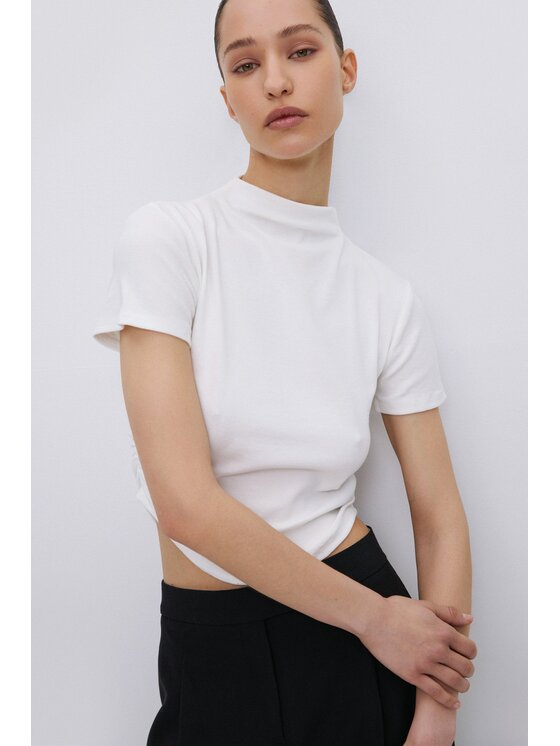 Estro Estro T-Shirt ER00119659 Λευκό Slim Fit