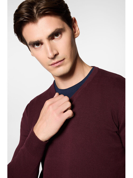Próchnik Próchnik Sweter PM7 SW073224000004 Bordowy Regular Fit
