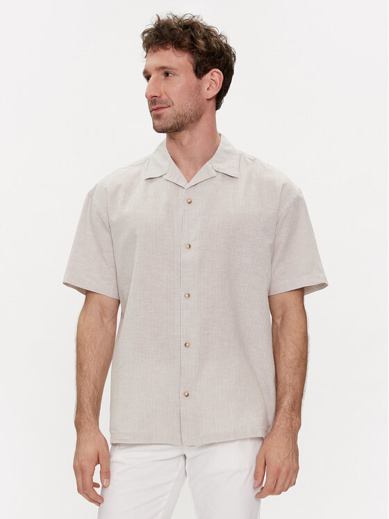 Jack&Jones Krekls Summer 12248382 Bēšs Relaxed Fit