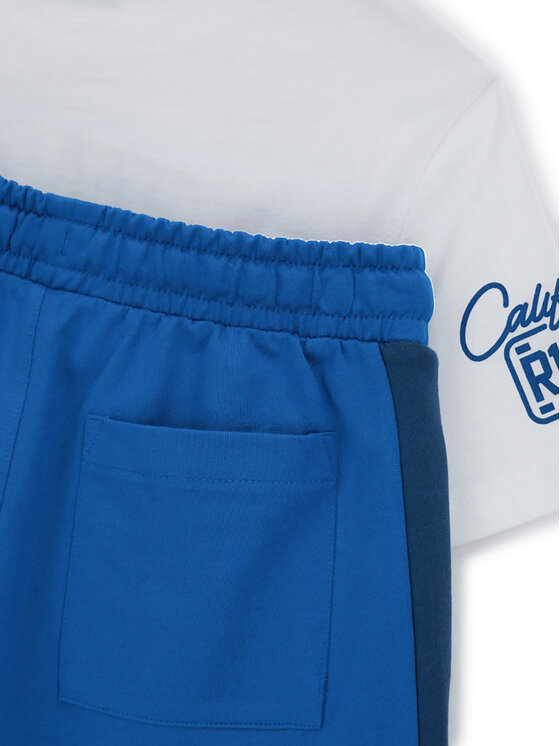 Original Marines Original Marines Set tricou și pantaloni scurți DFP4217YM Albastru Regular Fit