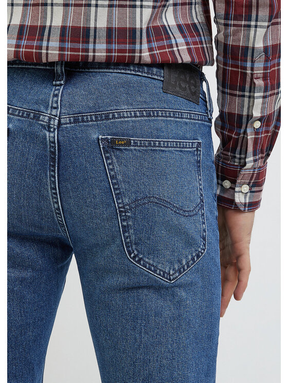 Lee Lee Jeansy DAREN ZIP FLY Niebieski Straight Fit