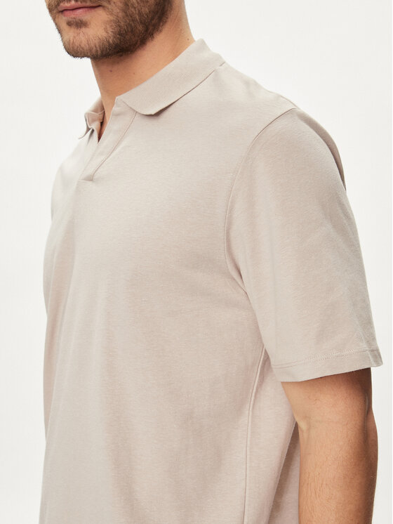 Jack&Jones Jack&Jones Тениска с яка и копчета Summer 12246712 Сив Regular Fit