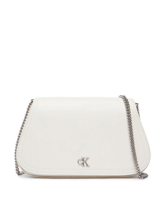 Calvin Klein Calvin Klein Borsetta Ck Curved Wallet On Chain LV04F1153G Bianco