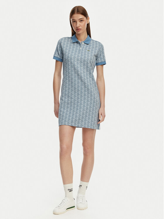 Lacoste Lacoste Kleid für den Alltag EF2655 Hellblau Slim Fit