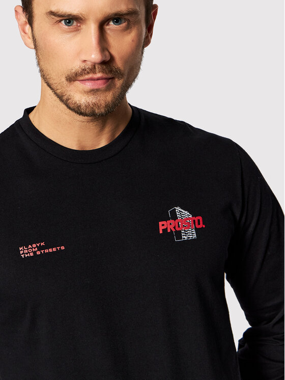 Longsleeve KLASYK Blocktro 2052 Nero Regular Fit