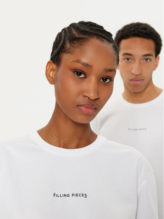 Filling Pieces Filling Pieces T-särk Unisex 7443400 Valge Slim Fit