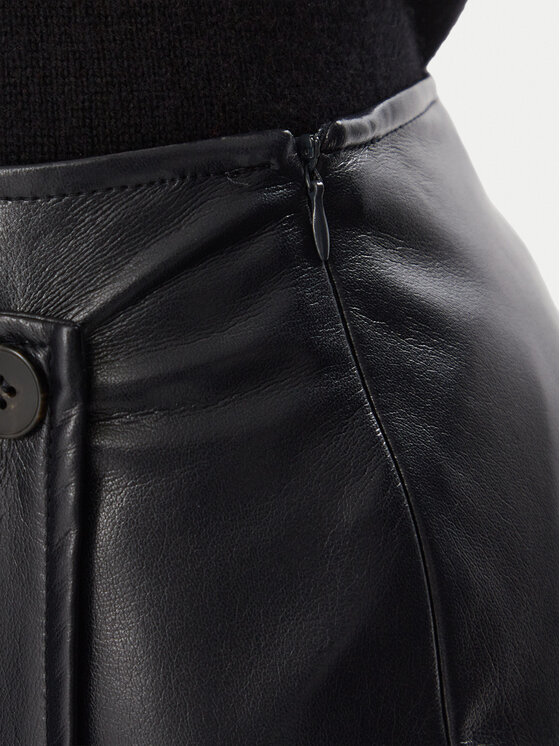 Marella Marella Sukně z imitace kůže Emme by Marella Utile 2625776012 Tmavomodrá Slim Fit