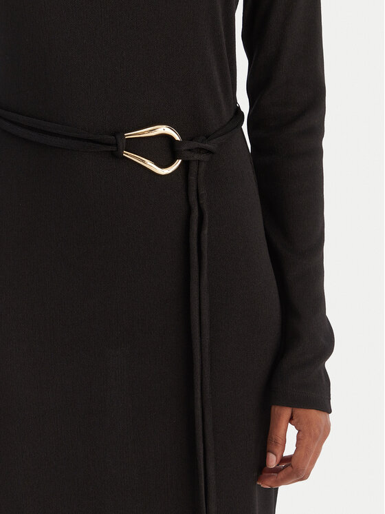 Vero Moda Vero Moda Úpletové šaty Louisa 10336207 Černá Loose Fit