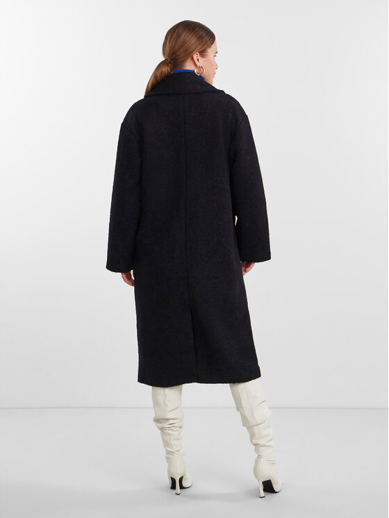 YAS YAS Volneni plašč 26030712 Črna Loose Fit