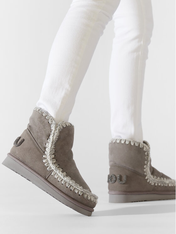 Mou Bottes de neige Eskimo 18 Glitter Logo Gris Modivo
