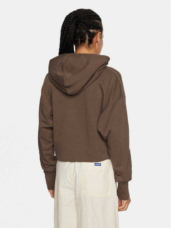 adidas Суитшърт ALL SZN French Terry 3-Stripes JI9105 Кафяв Regular Fit ...