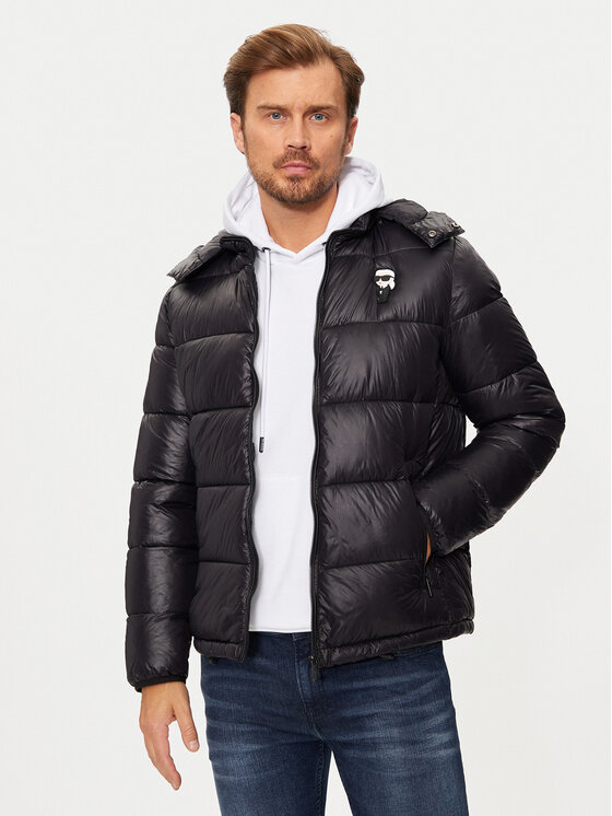 KARL LAGERFELD Vatovaná bunda 505022 544590 Čierna Slim Fit