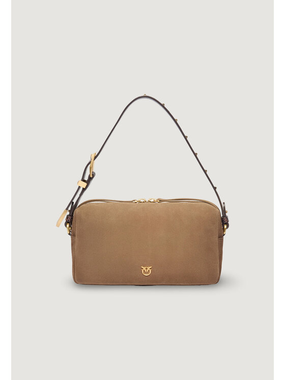 PINKO PINKO Torebka BAULETTO TRITTICO SUEDE SPRAYI Beżowy