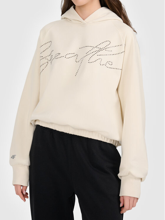 4F 4F Μπλούζα COSY Κρεμ Regular Fit