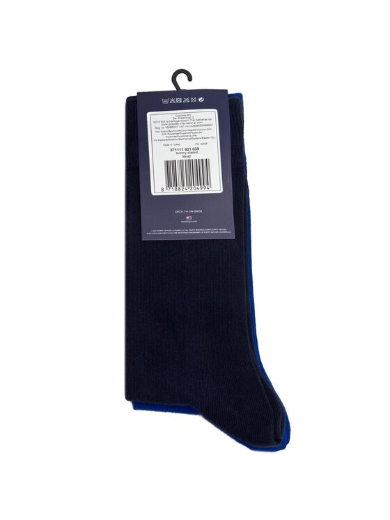 Tommy Hilfiger Tommy Hilfiger Vyriškų ilgų kojinių komplektas (2 poros) 371111 Tamsiai mėlyna