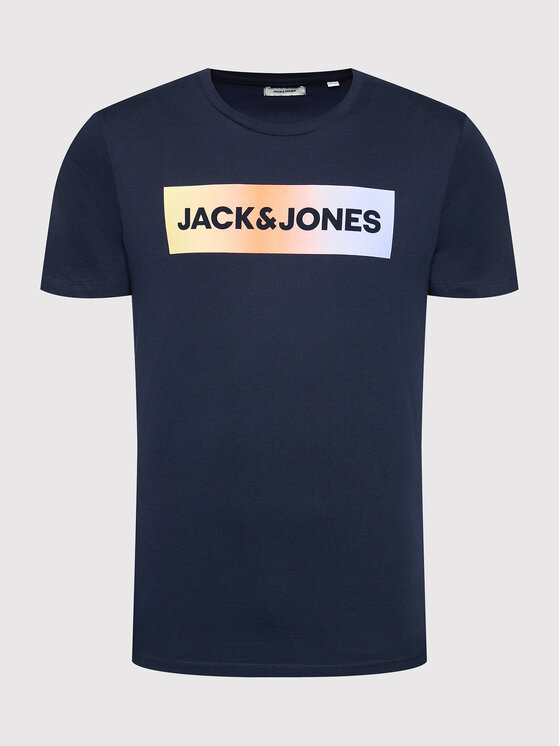 Jack&Jones Jack&Jones Komplet t-shirt i szorty sportowe Brad 12192767 Granatowy Regular Fit