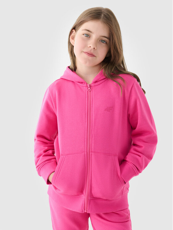 4F 4F Bluza BASIC_ Różowy Regular Fit
