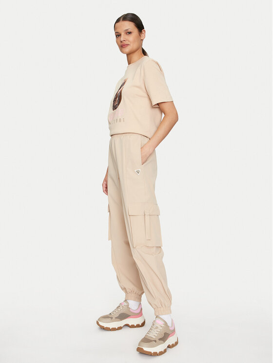 Guess Guess Pantaloni cargo Aurelie V4YB06 WG982 Bej Regular Fit