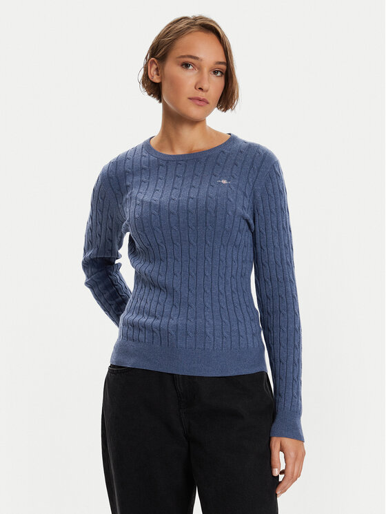 Gant Gant Pulover 4800100 Mornarsko modra Slim Fit