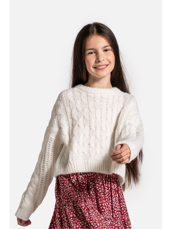 Coccodrillo Coccodrillo Sweter ZC4172102SGJ-003 Écru Regular Fit