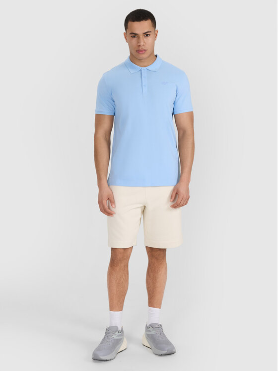 4F 4F Polokošeľa 4FWSS25TPTSM704-34S Modrá Regular Fit