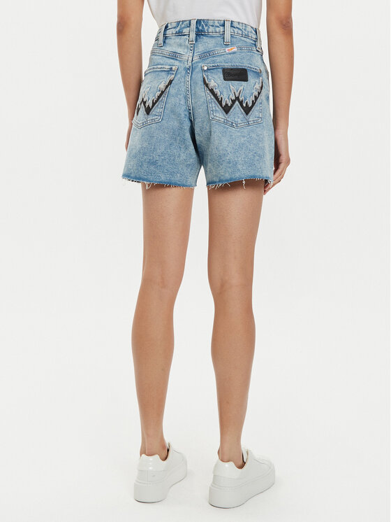 Wrangler Wrangler Pantaloni scurți de blugi Hot Wheels 112357950 Albastru Relaxed Fit
