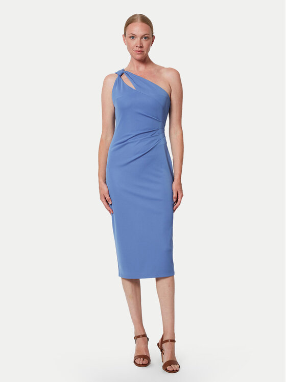 LAUREN RALPH LAUREN Koktejlové šaty 253903046004 Modrá Slim Fit