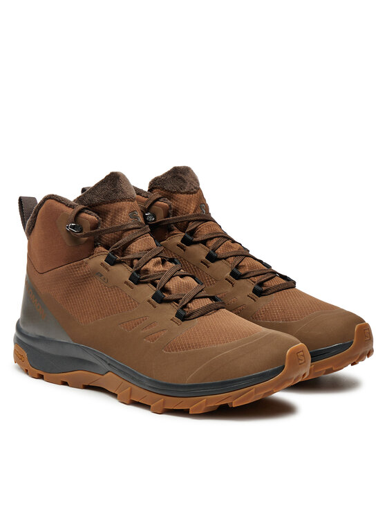Salomon Salomon Παπούτσια πεζοπορίας Outsnap Climasalomon™ Waterproof L47685000 Καφέ