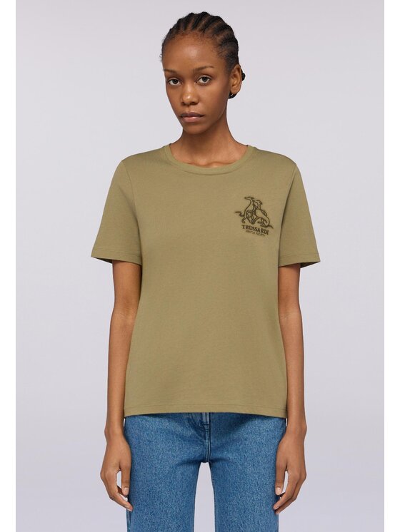 Trussardi Trussardi T-shirt G1156000197N025 Verde Regular Fit