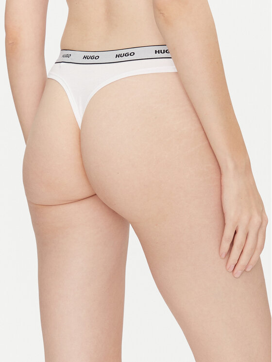 HUGO HUGO Set 3 perechi de chiloți tanga 50480150 Alb