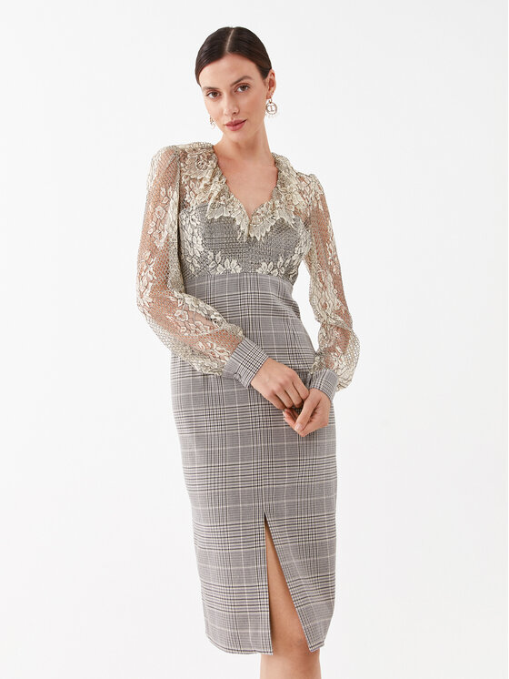 TWINSET TWINSET Každodenní šaty 232TP2630 Šedá Regular Fit