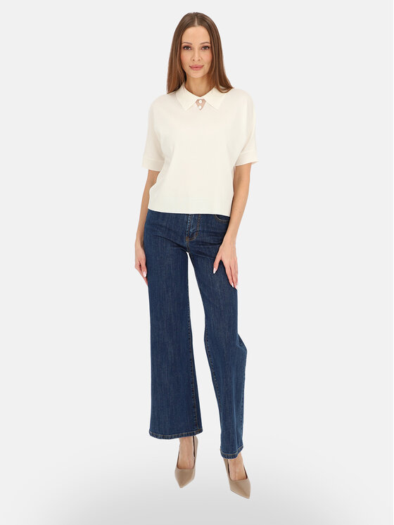 L’AF L’AF Bluzka Ren Biały Regular Fit
