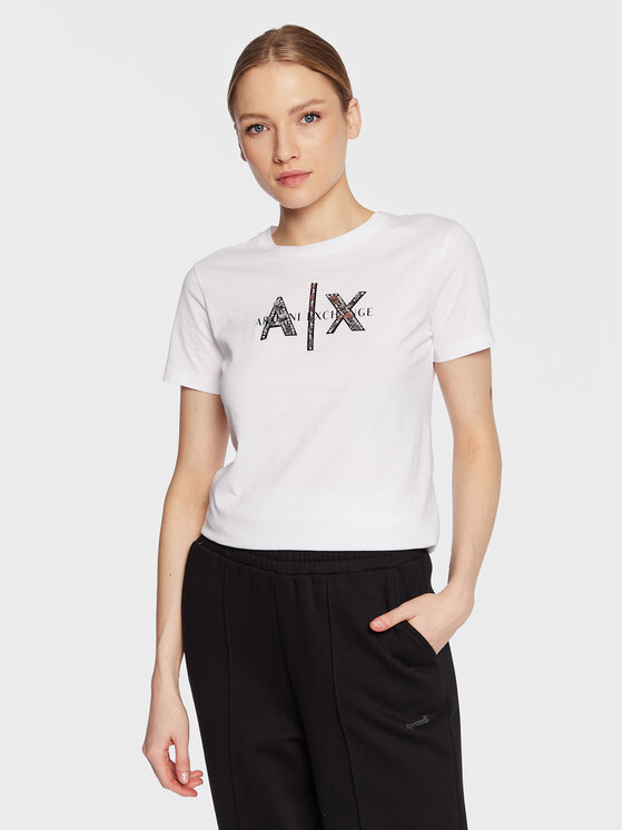 Armani Exchange T-krekls 3RYTBQ YJG3Z 1000 Balts Regular Fit