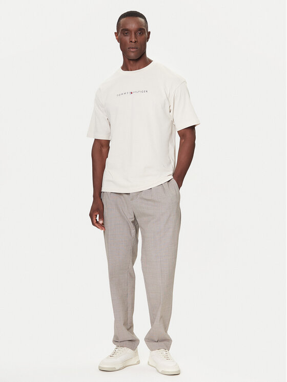 Tommy Hilfiger Tommy Hilfiger Tricou UM0UM03685 Écru Relaxed Fit