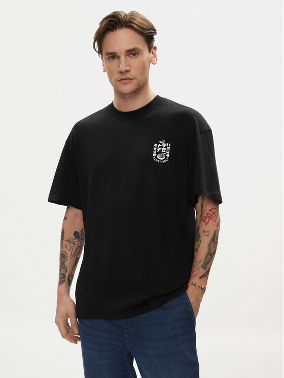 Jack&Jones T-krekls Dirk 12249223 Melns Wide Fit